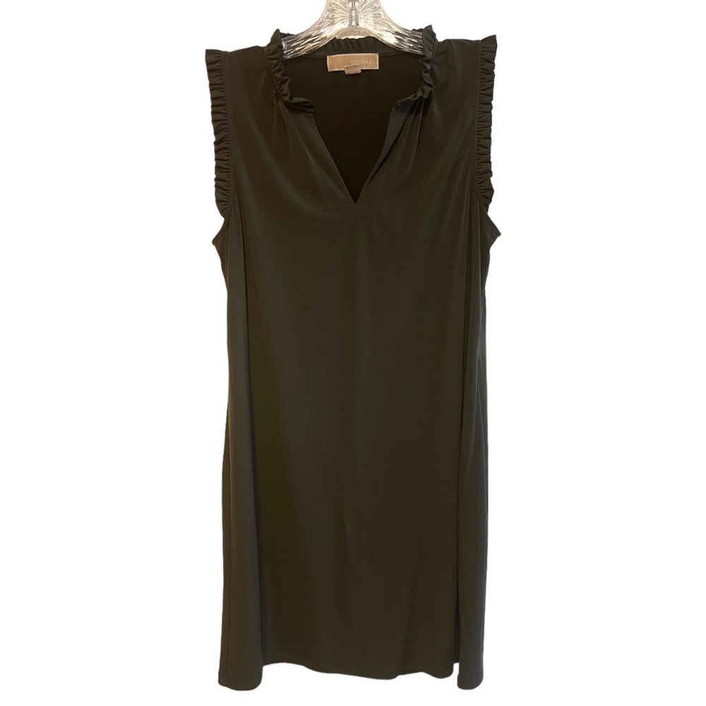 Michael Kors Green Ruffle Casual Summer Dress